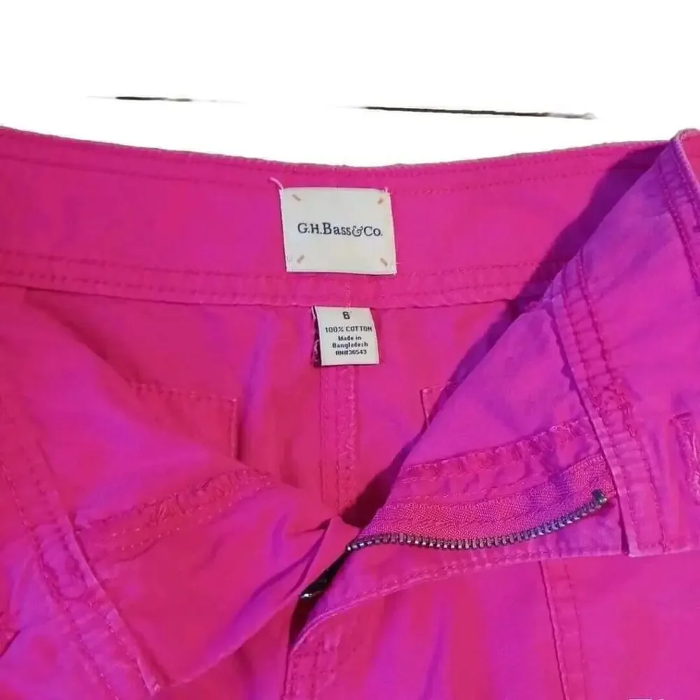 GH Bass & Co Pink Cotton Skirt Women's Size 6
